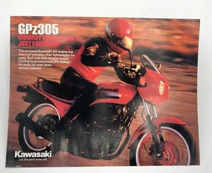 Kawasaki GPz305 1983 motocicleta moto 4 páginas de colección folleto de ventas hoja de especificaciones OEM - Imagen 1 de 8