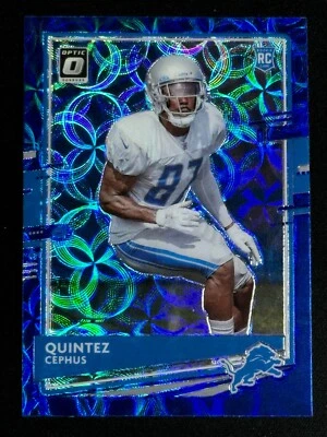 2020 Panini Donruss Optic Blue Scope Rookie RC Quintez Cephus #130 Lions - Image 1 of 2