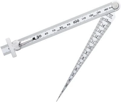 Shinwa Taper Gauge 62612 1.0mm-15mm Inner diameter Gap Scale with Straight Ruler - Image 1 of 4