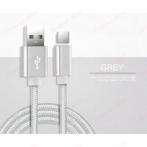 USB-C Type C Nylon 1M 2M 3M Fast Charger Data Charging Cable For Samsung Huawei - Picture 1 of 15