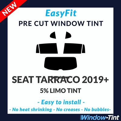 EasyFit Static Pre Cut Window Tint For SEAT Tarraco 2019 5% Limo Rear - Image 1 of 3