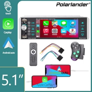 Autoradio 5.1" Singolo 1 Din Stereo Carplay Android Auto Touch Screen BT/FM/3USB - Foto 1 di 11