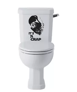 Adesivo decalcomania vinile ispirato a Star Wars coperchio toilette It's A Crap - Foto 1 di 6