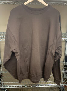 Fruit of the Loom Supercotton 70/30 Pullover Sweat Shirt Extra Large Dark Brown