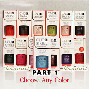 Gel Polish CND Shellac NEW Nail Colours 7.3ml 0.25 fl oz Part 1 * Choose Any