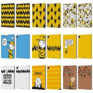OFFICIAL PEANUTS CHARLIE BROWN LEATHER BOOK WALLET CASE COVER FOR APPLE iPAD - Picture 1 of 15