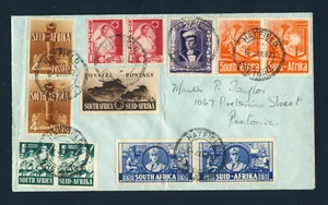 SOUTH AFRICA 1942 War Effort Part Set on Cover PRETORIA Local Post - Picture 1 of 1