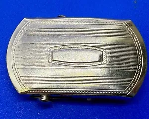 Art Deco Blank Monogram Engravable Belt Buckle Miller Bros Co Waterbury Conn - Picture 1 of 18