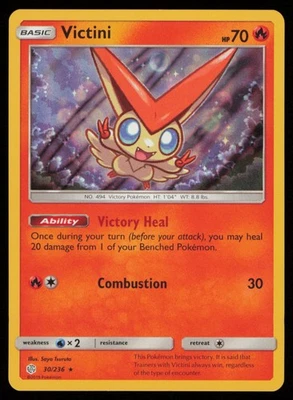 Victini 30/236 SM - Cosmic Eclipse Holo Rare - NM2 - Image 1 of 2