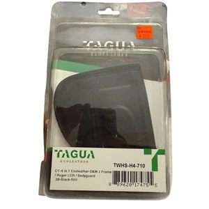 Tagua Ecoleather 4-IN-1 S&W J/Ruger LCR/Bodyguard .38 RH Black TWHS-H4-710 - Picture 1 of 4
