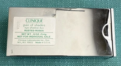 New CLINIQUE Pair of Shades Eye Shadow Duo RUSTED ROSES .12 Oz / 3.4g vintage - Image 1 of 3