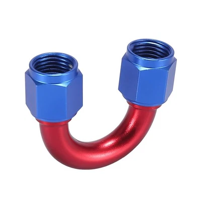 AN6 180 Grados Hembra Giratorio Combustible Manguera Montaje Adaptador Azul Rojo - Imagen 1 de 4