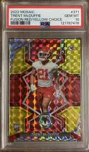 Panini Mosaic Rookies Trent McDuffie 2022 #371 rojo amarillo/80 SP RC PSA 10 - Imagen 1 de 2