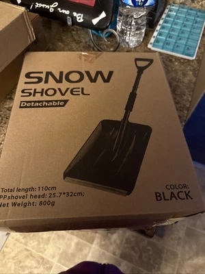 Detachable Snow Shovel Black 110cm Lightweight Portable for Winter - Image 1 of 2