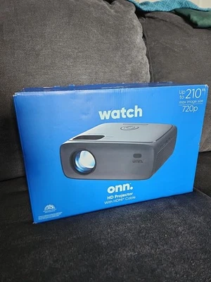 ONN   ((((  HOME THEATER HD PROJECTOR   ))))  up to 210 Inch w/ 6' HDMI Cable  - Image 1 of 4
