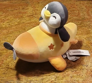 Miniso Life Pinguino In Aereo Serie Viaggio Peluche Morbido Giocattolo 30 Cm/11,8 Pollici Nuovo con etichette - Foto 1 di 8