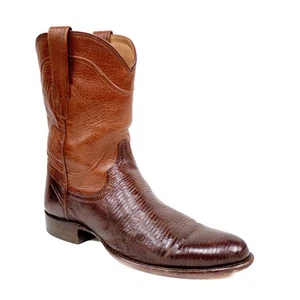 Tecovas The Nash Botas Roper de Cuero Marrón Lagarto Botas Occidentales para Hombre Talla 10D - Imagen 1 de 13