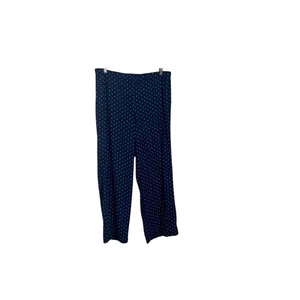 Pantaloni donna J.Jill a pois gamba larga taglia L rayon pull-on casual loungewear - Foto 1 di 6
