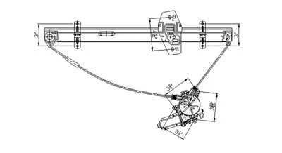 前右窗调节器适用于 1999 - 2004 年本田奥德赛 2003 2000 2001 2002 年 TYC — 第 1/4 张图片
