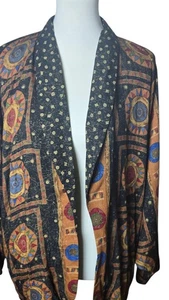 Vintage Karen Kane Celestial Abstract Open Front Bat Wing Blazer Sz L - Picture 1 of 11