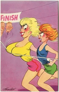 RUNNING, RACING, TAYLOR - Bamforth Comic Saucy Postcard No H7 - Picture 1 of 2