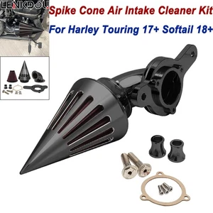 Cone Spike Air Cleaner Intake W/ Red Filters For Harley M8 Touring Softail 18-24 - Picture 1 of 9