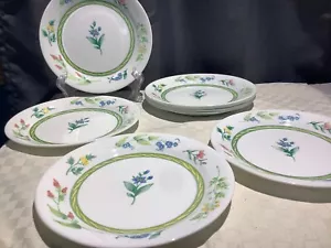 Corelle by Corning My Garden 7.25” Dessert Bread Floral Plates Set of 8 - Picture 1 of 15