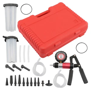 Vacuum Pump Brake Bleeder tester Reservoir Tubing Tube Tool Set Car Bike New - Picture 1 of 12