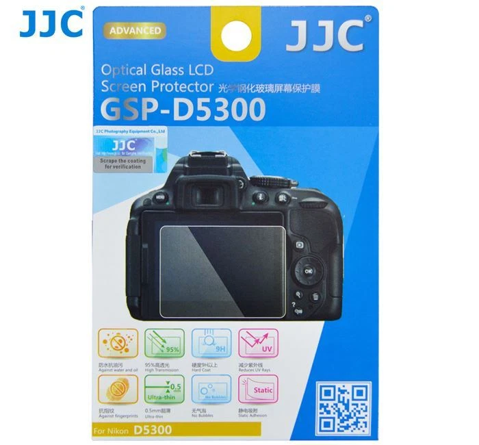 Протектор ЖК-экрана JJC GSP-D5300 тонкое оптическое стекло чехол для Nikon D5600 D5500 - Изображение 1 из 4