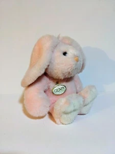 Gund Pink Easter Bunny Plush Stuffed  Rabbit Animal 1989 Vintage with Tag ~10" - Picture 1 of 6