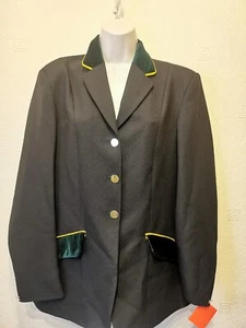 CHAQUETA DE COMPETENCIA DE 38" NEGRA SHIRES SALTO A CABALLO DE VENTILACIÓN ÚNICA - Imagen 1 de 12