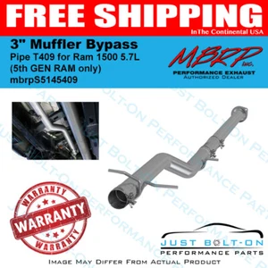 MBRP 3" Muffler Bypass Pipe T409 for 2019-2024 Ram 1500 5.7L (5th GEN RAM only) - Picture 1 of 1