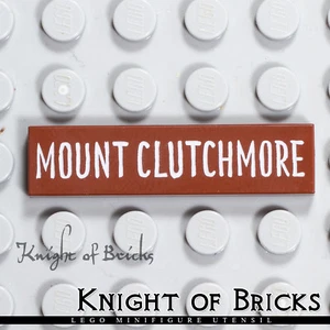 LEGO Minifigura MARRÓN Montaje Clutchmore Letrero Azulejo 1x4 - Imagen 1 de 2