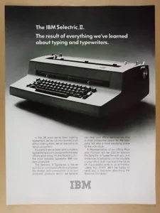 IBM Selectric II 1972 máquina de escribir anuncio impreso vintage - Imagen 1 de 1