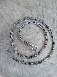 Men's Solid Genuine925 Sterling Silver Heavy Rope Necklace Chain Jewelry Biker - Imagen 1 de 14