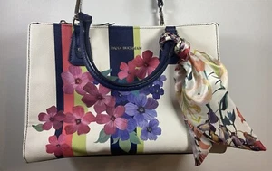 Dana Buchman Floral Handbag Crossbody Purse - Picture 1 of 14