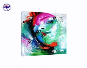 'Graffiti Woman 2' Hermosa pintura al óleo de retrato abstracto - Edición exclusiva - Imagen 1 de 6