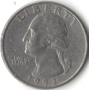 1993-P 25c Washington Quarter, (US COIN, MONEY, DA COLLEZIONE) - Foto 1 di 2