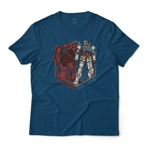 RX-78-2 Gundam y MS-06S Char's Zaku II Anime Graphic Art Lightweight Tee - Imagen 1 de 10