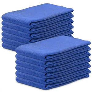 Cotton Shop Towels Cleaning Rags Highly Absorbent Multipurpose Rags, 12 Pcs - Picture 1 of 9