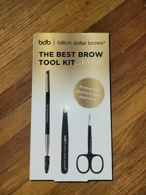 NEW Billion Dollar Brows The Best Brow Tool Kit...Ever! Tweezers Scissors Brush - Image 1 of 2