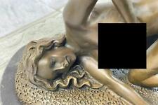 Art Deco handmade copper Sculpture Nude beauty girl Woman Bronze Statue Figurine