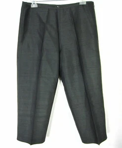Pantalones Karen Kane Capri 100% SEDA 60"s Estilo Talla 14 Negro Sólido - Imagen 1 de 9