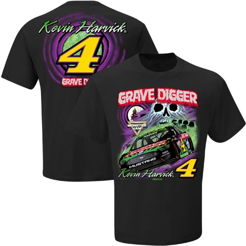 Kevin Harvick Stewart-Haas Racing Team Collection Grave Digger Graphic T-Shirt Cover