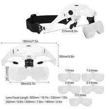 9892B2C Rechargeable Head Mount Magnifier Headband Magnifying Glass 5