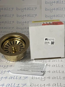 Native Trails DR340 Gold 3-1/2" Basket Strainer With Disposal Trim - Picture 1 of 1