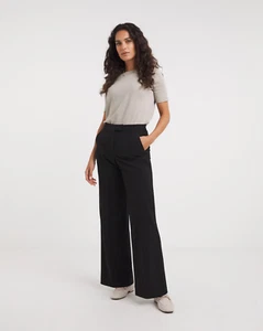 Magisculpt Wide Leg Trousers Regular Fit in Black UK 14 - Picture 1 of 3