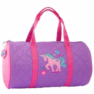 Children's Purple Unicorn Quilted Duffle Bag, Kids Sports Holdall, Duffel Bag - Picture 1 of 2