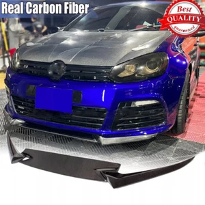 Carbon Fiber Front Bumper Lip Spoiler for Volkswagen VW Golf 6 VI MK6 R20 12-14 - Picture 1 of 12