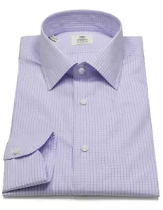 Luigi Borrelli Camicia A Righe Viola Con Sottotono Blu - Bild 1 von 14